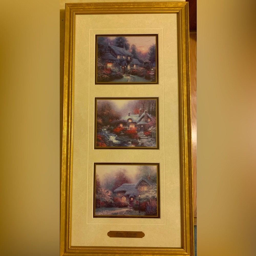 Cottage Memories, Thomas Kinkade accent print and certificate of authenticity